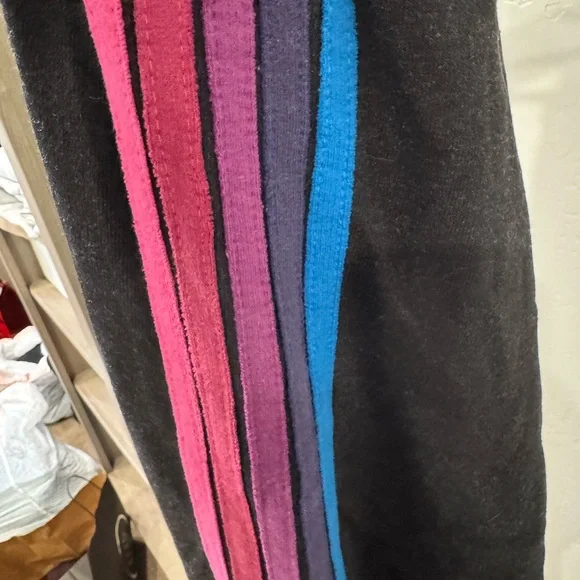 Aviator Nation 5 STRIPE SWEATPANTS - CHARCOAL - EUC Medium - Picture 5 of 7